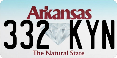 AR license plate 332KYN
