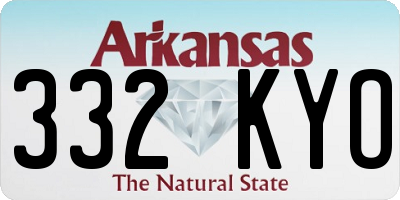 AR license plate 332KYO
