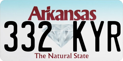 AR license plate 332KYR