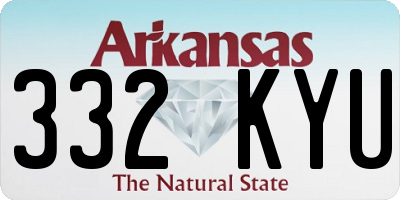 AR license plate 332KYU