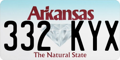 AR license plate 332KYX