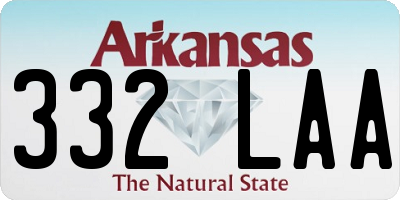 AR license plate 332LAA
