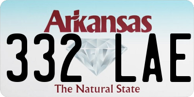 AR license plate 332LAE