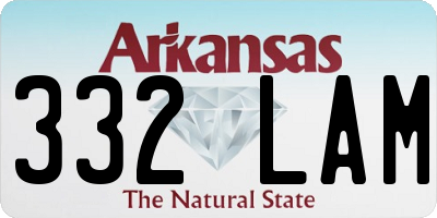 AR license plate 332LAM