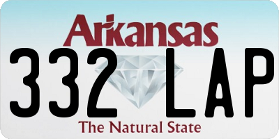 AR license plate 332LAP