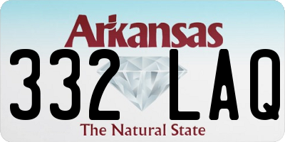 AR license plate 332LAQ