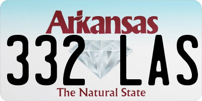 AR license plate 332LAS