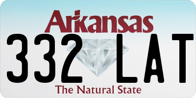AR license plate 332LAT