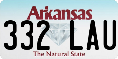 AR license plate 332LAU