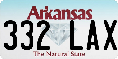 AR license plate 332LAX