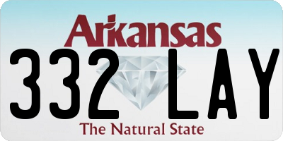 AR license plate 332LAY