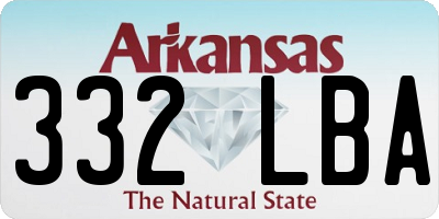 AR license plate 332LBA