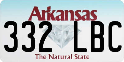 AR license plate 332LBC