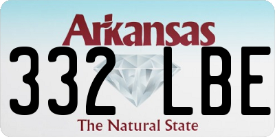 AR license plate 332LBE