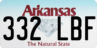 AR license plate 332LBF