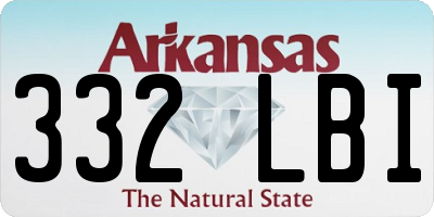 AR license plate 332LBI