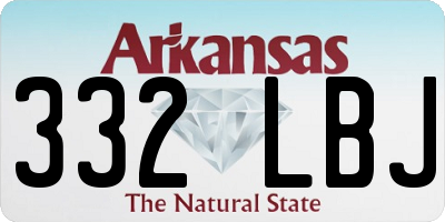 AR license plate 332LBJ