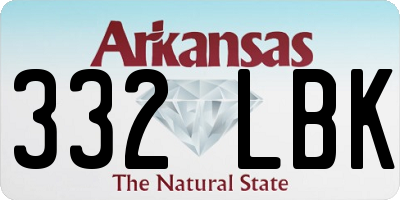 AR license plate 332LBK