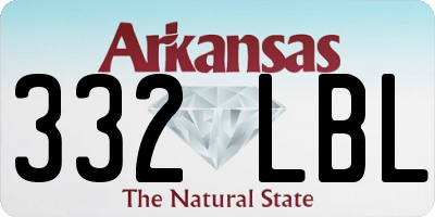 AR license plate 332LBL