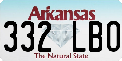 AR license plate 332LBO