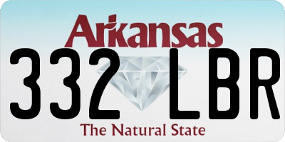 AR license plate 332LBR