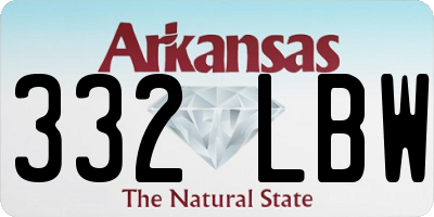 AR license plate 332LBW