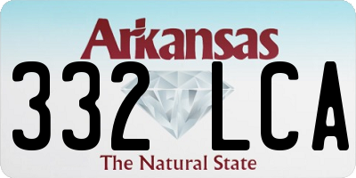 AR license plate 332LCA