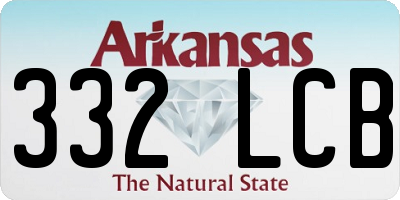AR license plate 332LCB