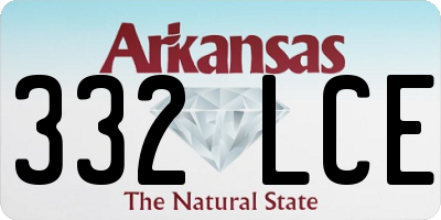 AR license plate 332LCE