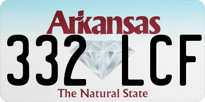 AR license plate 332LCF