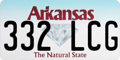 AR license plate 332LCG