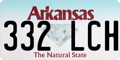 AR license plate 332LCH