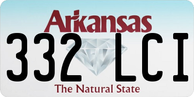 AR license plate 332LCI