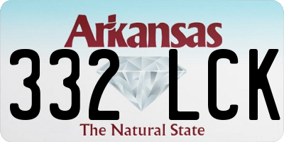 AR license plate 332LCK