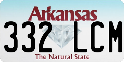 AR license plate 332LCM