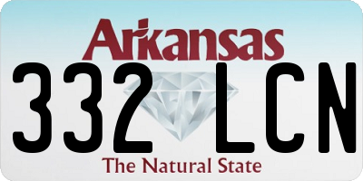 AR license plate 332LCN