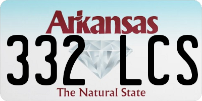 AR license plate 332LCS