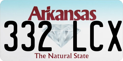 AR license plate 332LCX