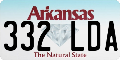 AR license plate 332LDA