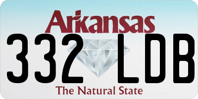 AR license plate 332LDB