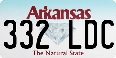 AR license plate 332LDC