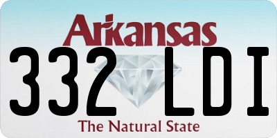 AR license plate 332LDI