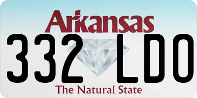 AR license plate 332LDO