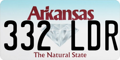 AR license plate 332LDR