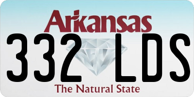 AR license plate 332LDS