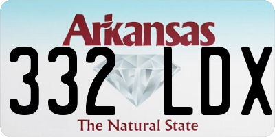AR license plate 332LDX