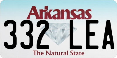 AR license plate 332LEA