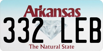 AR license plate 332LEB
