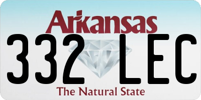 AR license plate 332LEC