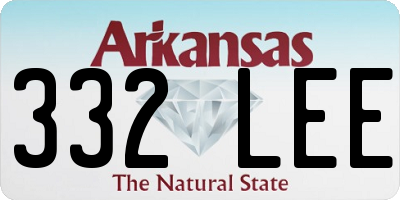 AR license plate 332LEE